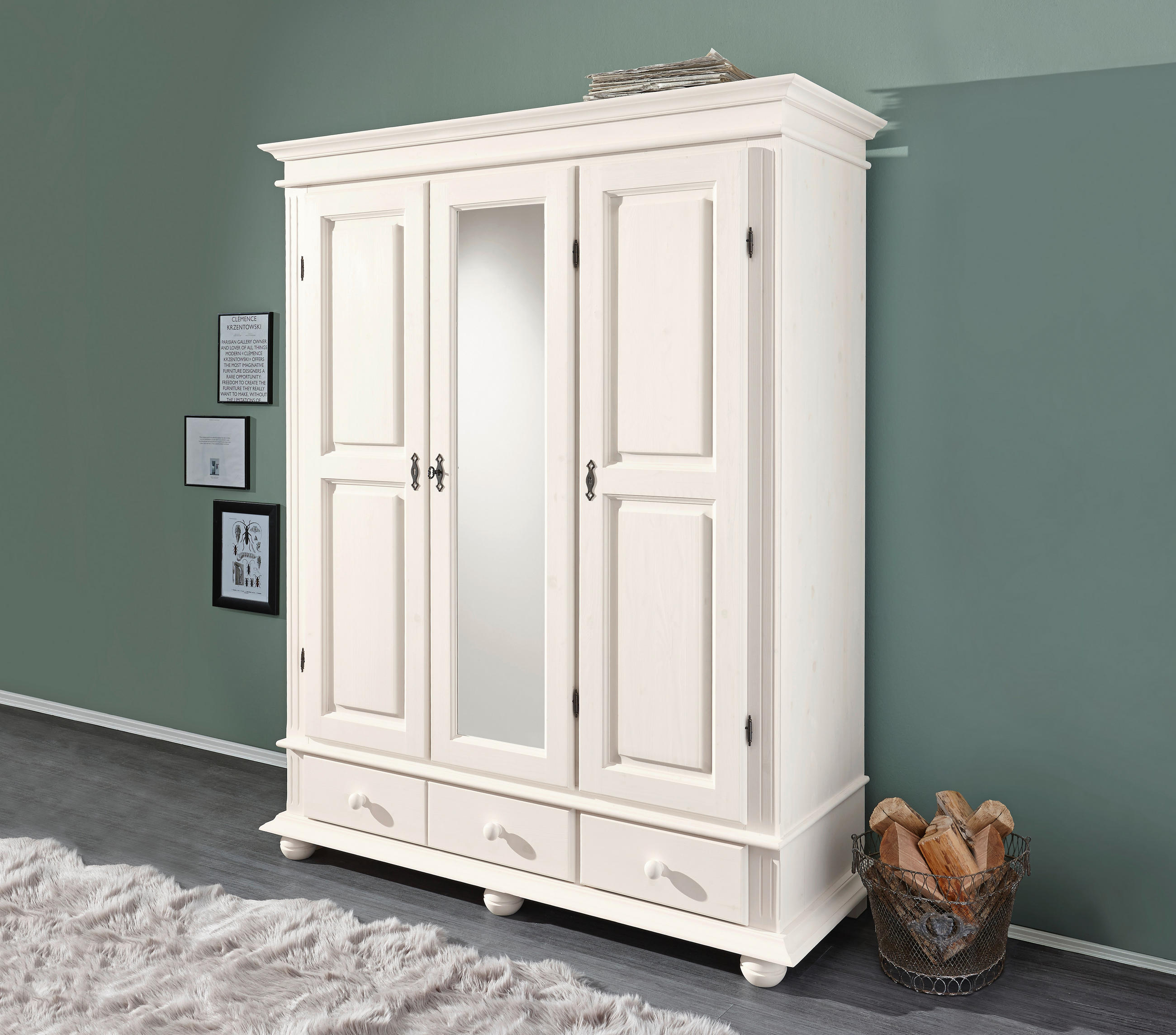 GARDEROBENSCHRANK 154/192/58 cm  - Schwarz/Weiß, LIFESTYLE, Holz/Holzwerkstoff (154/192/58cm) - Landscape