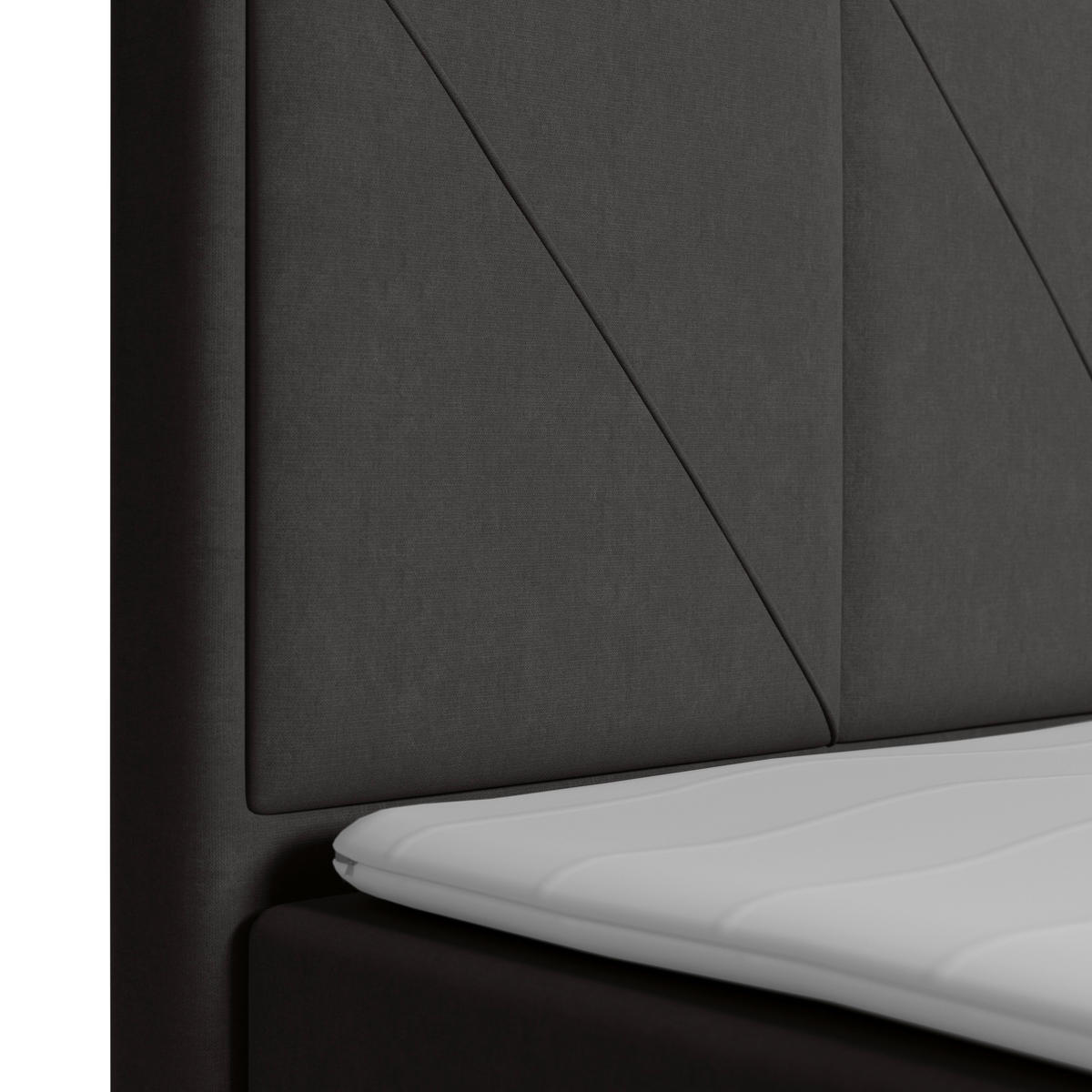 POSTELJA BOXSPRING 180 cm   x 200 cm  , kovina, umetna masa, tekstil, karton, leseni material antracit  - črna/antracit, Moderno, kovina/umetna masa (180/200cm) - MID.YOU