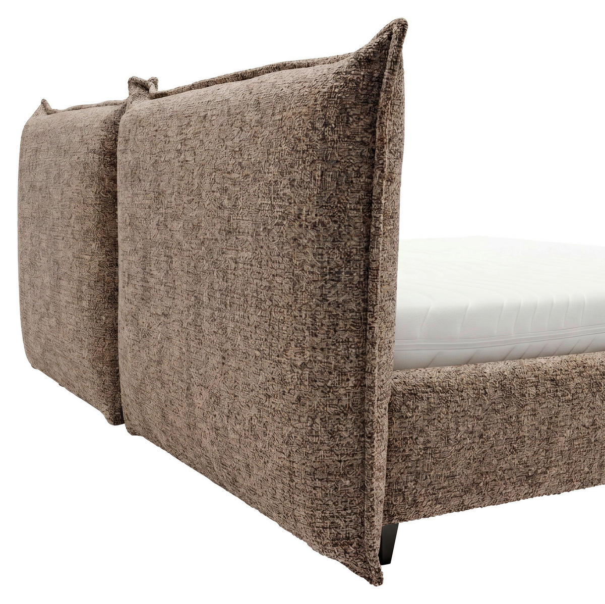 POLSTERBETT 180/200 cm,  in Taupe, gepolstertes Kopfteil, Lattenrost, Bettkasten,  - Taupe/Schwarz, MODERN, Holz/Textil (180/200cm) - Livetastic