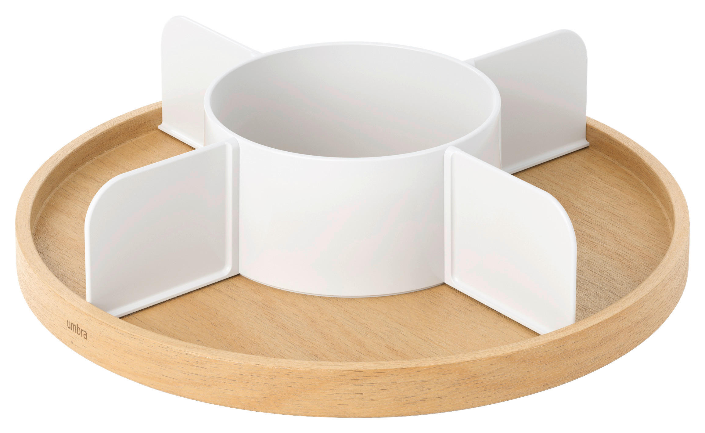 MENAGE-SET - Naturfarben/Weiß, Design, Holz/Kunststoff (30,5/8,9/30,5cm) - Umbra
