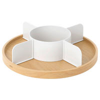 MENAGE-SET - Naturfarben/Weiß, Design, Holz/Kunststoff (30,5/8,9/30,5cm) - Umbra