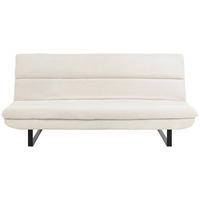 SCHLAFSOFA in Textil Beige  - Beige/Schwarz, Konventionell, Textil/Metall (200/91/124cm) - MID.YOU