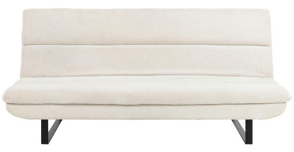 SCHLAFSOFA Flachgewebe Beige - Beige/Schwarz, KONVENTIONELL, Textil/Metall (200/91/124cm) - Carryhome