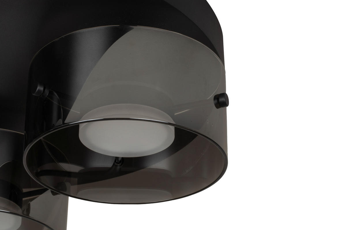 LED-DECKENLEUCHTE 41/12 cm   - Schwarz, Design, Glas/Kunststoff (41/12cm) - Novel