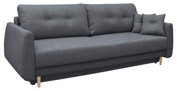 SCHLAFSOFA Webstoff Graphitfarben  - Buchefarben/Graphitfarben, KONVENTIONELL, Holz/Textil (220/90/95cm) - Carryhome