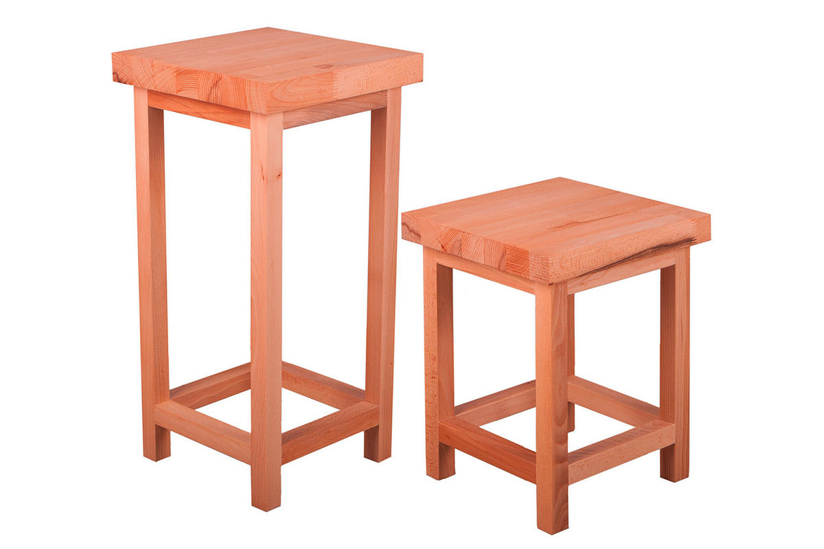 Universalhocker  - Kernbuche, Basics, Holz (30/60/30cm) - Gardenson
