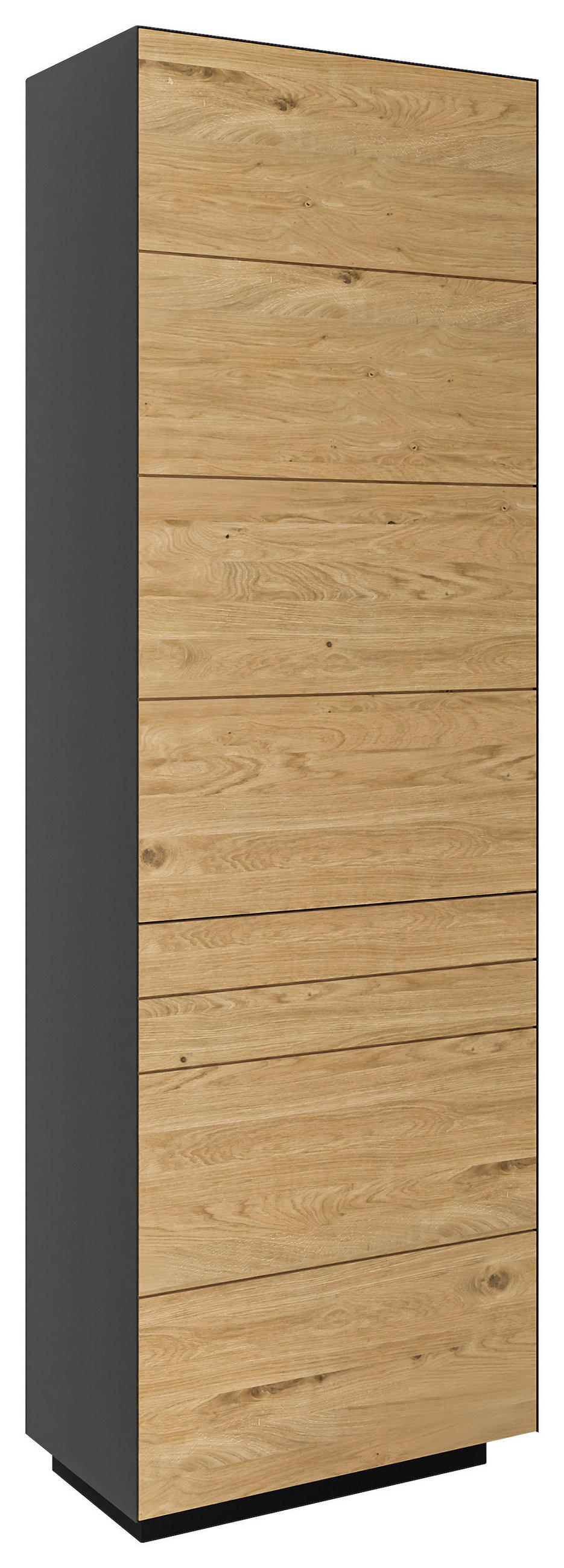 GARDEROBENSCHRANK  in  - Wildeiche/Anthrazit, Natur, Holz/Holzwerkstoff (65cm) - Dieter Knoll