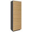 GARDEROBENSCHRANK  in  - Wildeiche/Anthrazit, Natur, Holz/Holzwerkstoff (65cm) - Dieter Knoll