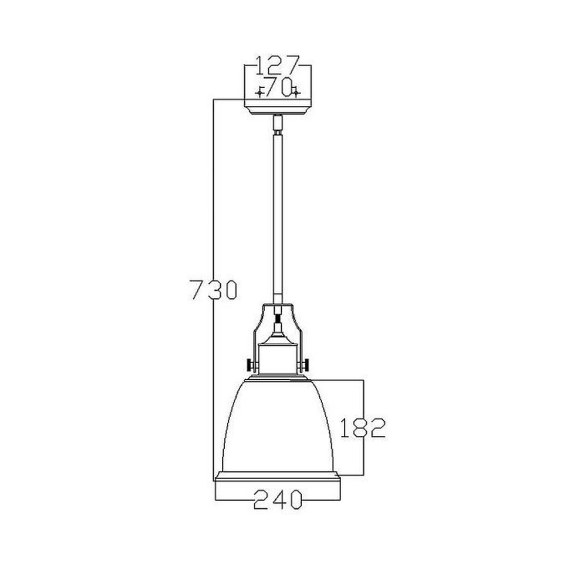 HÄNGLAMPA Hobson 24 /58.3 cm  - nickelfärgad, Basics, metall (24 /58.3cm) - Elstead Lighting