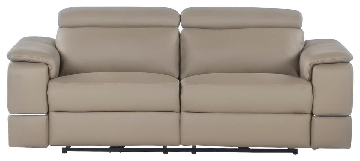 2,5 ÜLÉSES KANAPÉ bőr taupe  - taupe, Basics, bőr (205/84/101cm) - Calia Italia