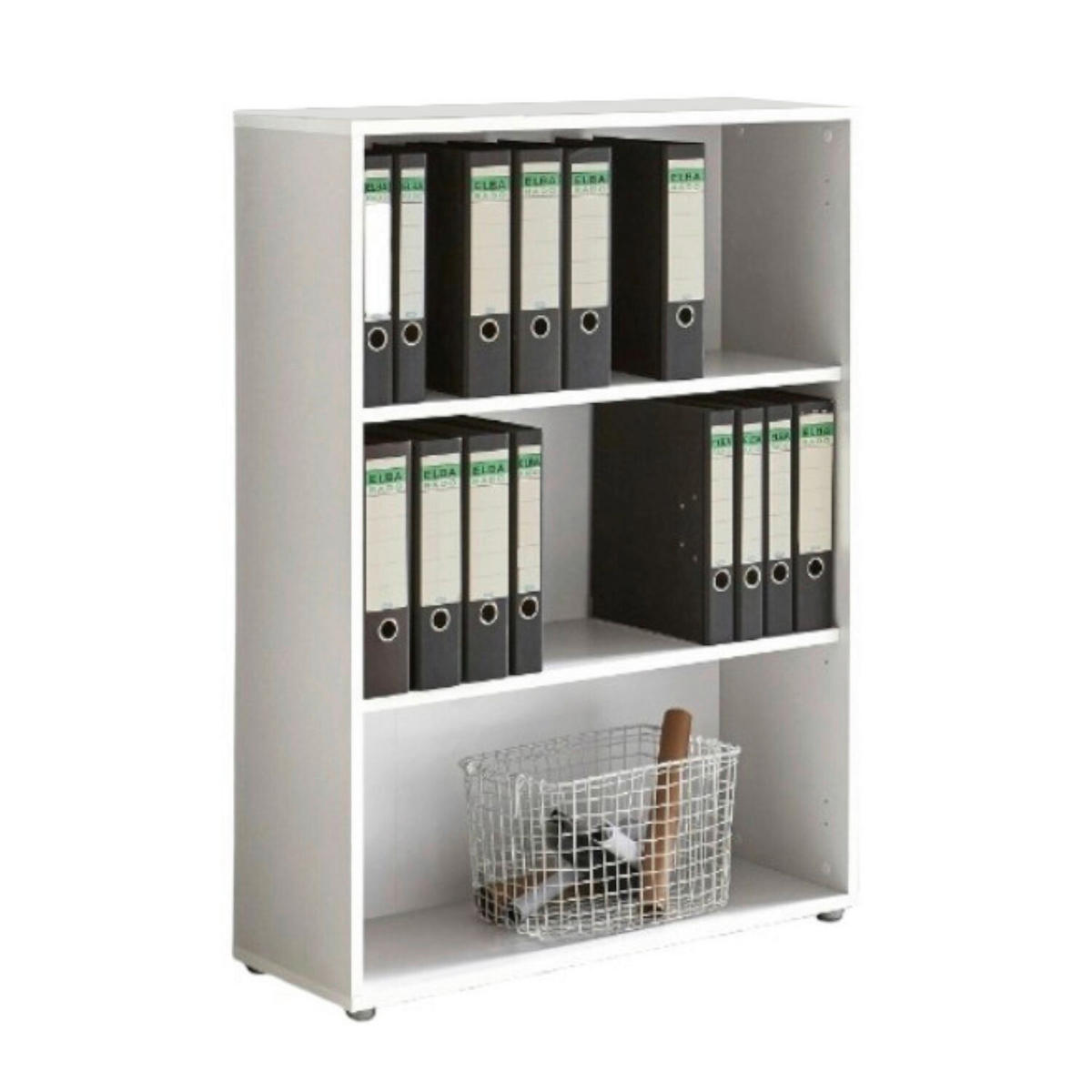 AKTENSCHRANK 253,2/113,6/33 cm  - Weiß Hochglanz/Weiß, MODERN, Holzwerkstoff (253,2/113,6/33cm) - MID.YOU