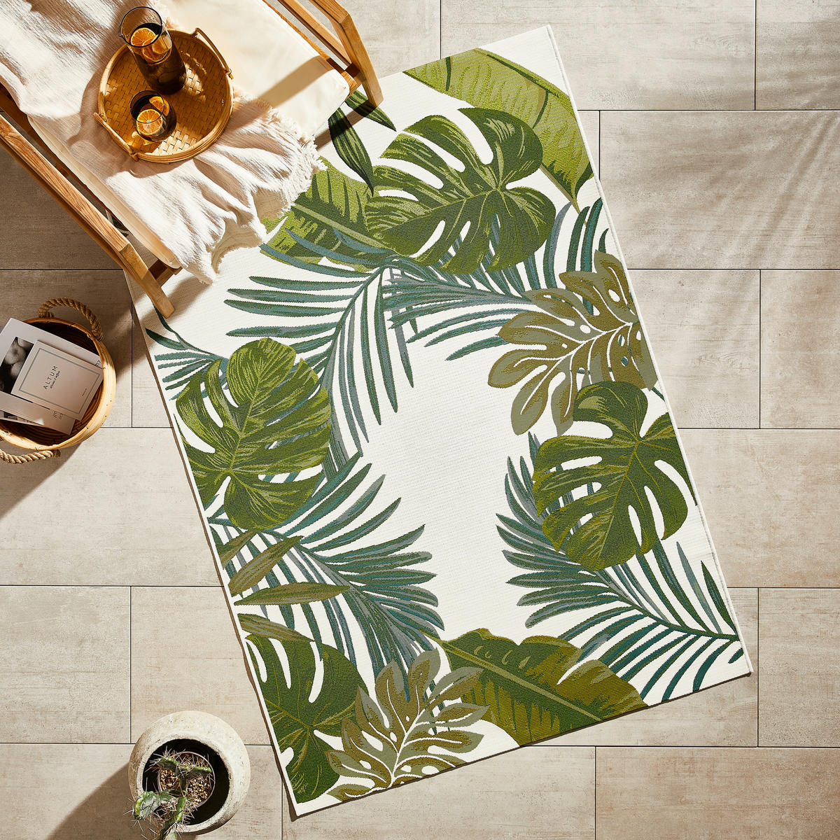 OUTDOORTEPPICH 123/180 cm Palermo  - Schwarz/Grün, Konventionell, Textil (123/180cm) - Ambia Garden