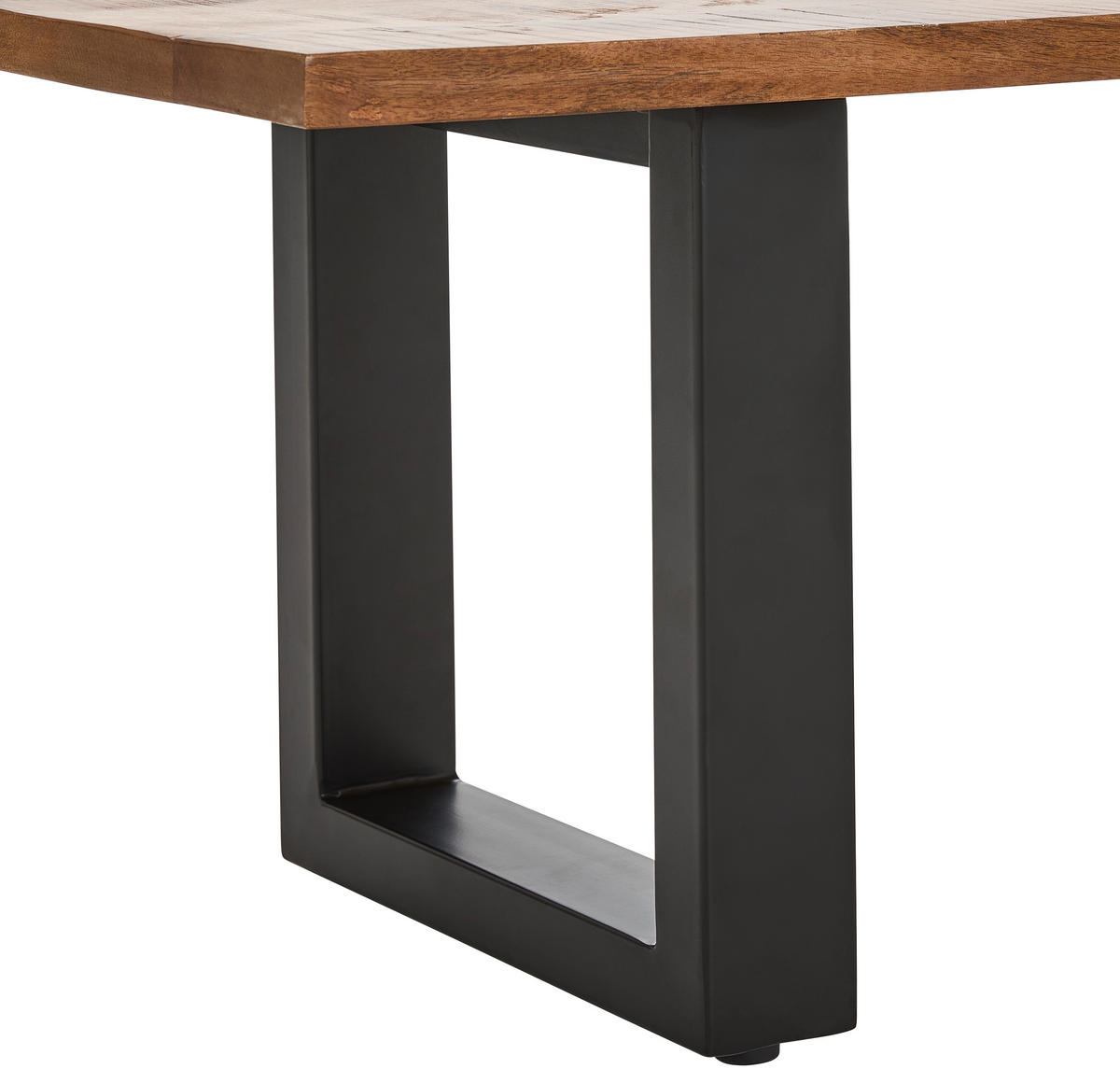 SITZBANK 160/45/45 cm Naturfarben Mangoholz vollmassiv Metall  - Schwarz/Naturfarben, LIFESTYLE, Holz/Metall (160/45/45cm) - Landscape