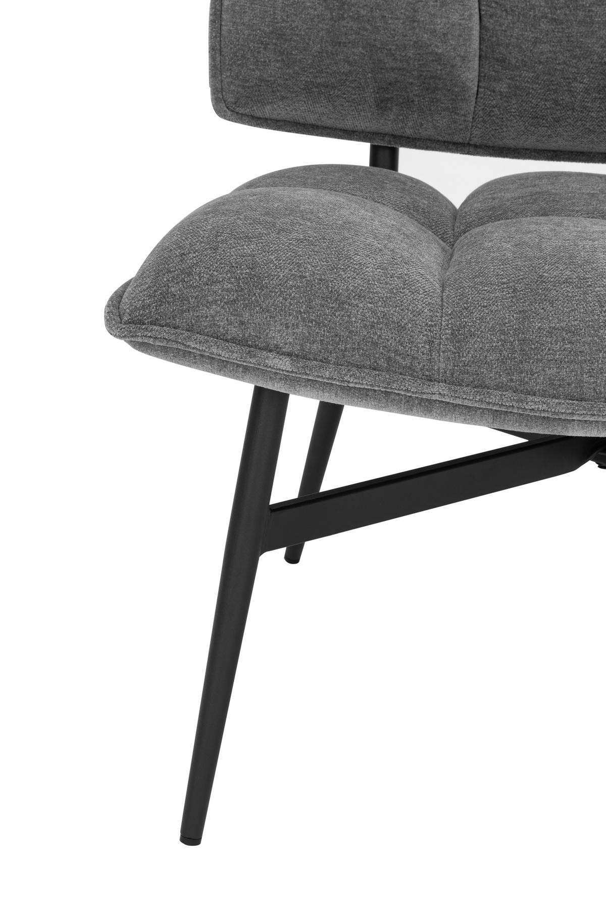 KŘESLO, textil, šedá - šedá/černá, Moderní, kov/textil (70/80/74cm) - P & B