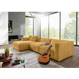 ECKSOFA  in Chenille Senfgelb  178/323 cm  - Senfgelb/Schwarz, MODERN, Kunststoff/Textil (178/323cm) - Carryhome