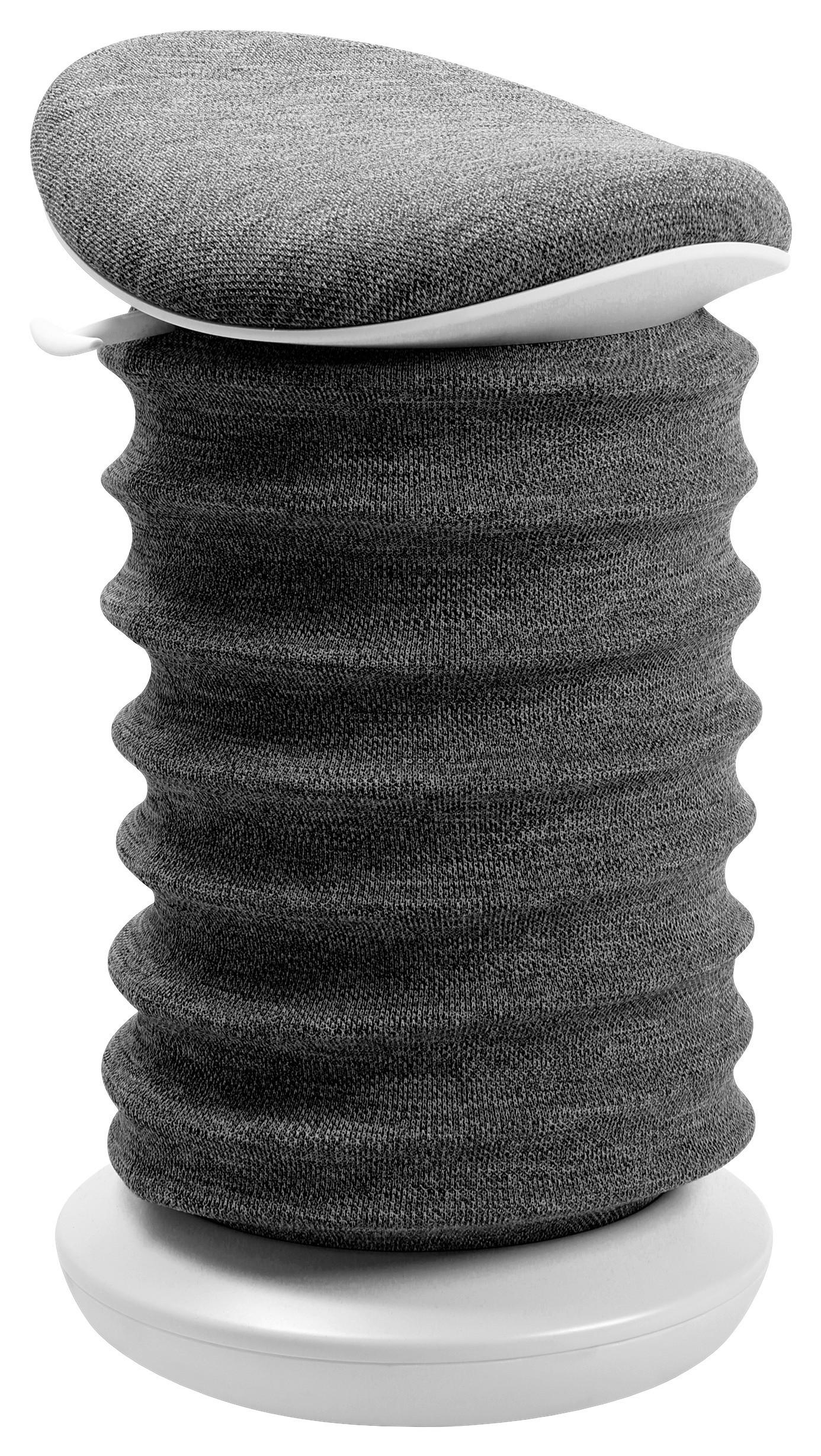 BÜROHOCKER   Grau, Weiss  - Weiss/Grau, Design, Kunststoff/Textil (37,5/53-64/36cm) - Topstar