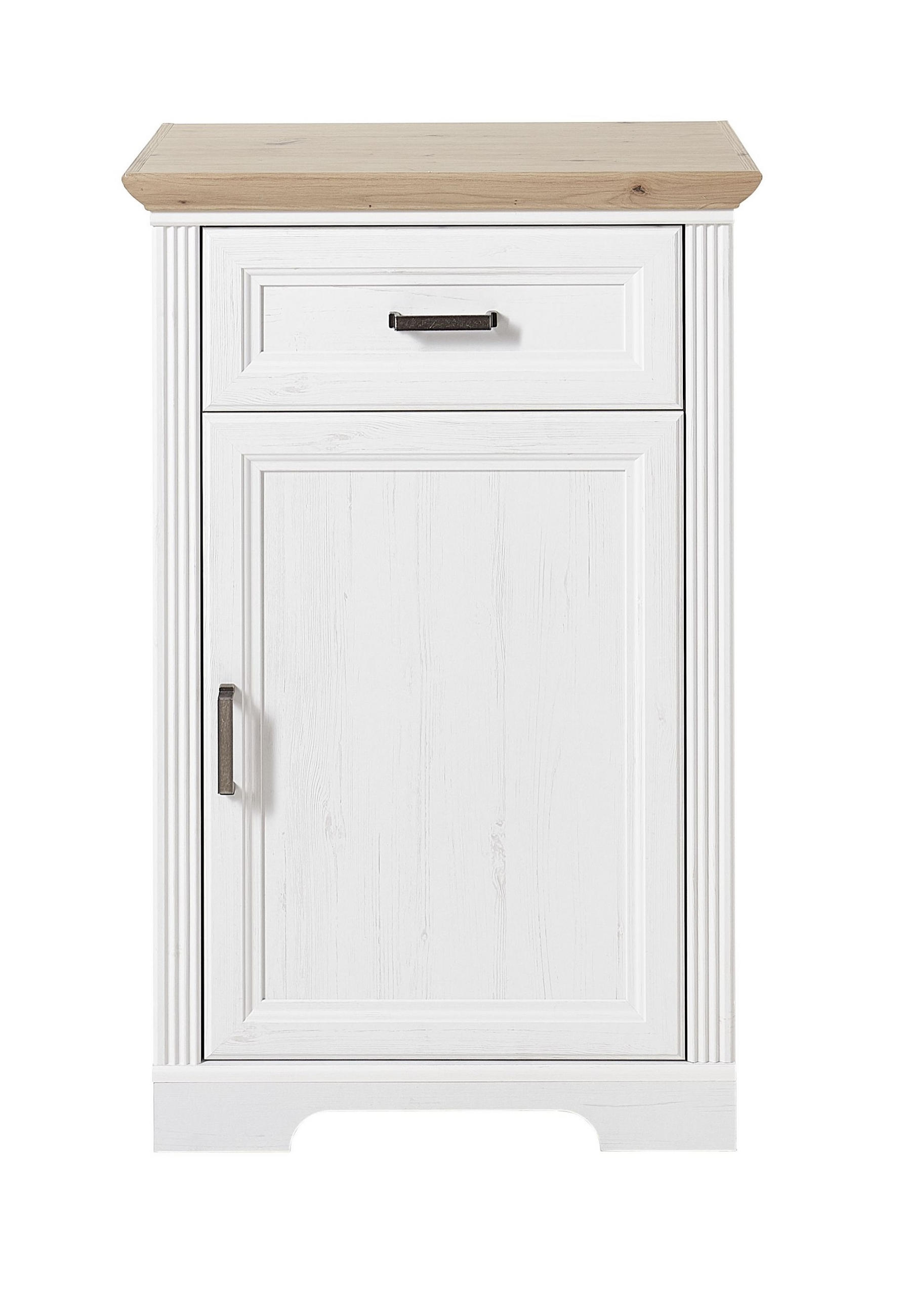 SCHUHSCHRANK Eichefarben, Pinienfarben - Eichefarben/Grau, ROMANTIK / LANDHAUS, Holzwerkstoff/Metall (65/102/41cm) - Landscape