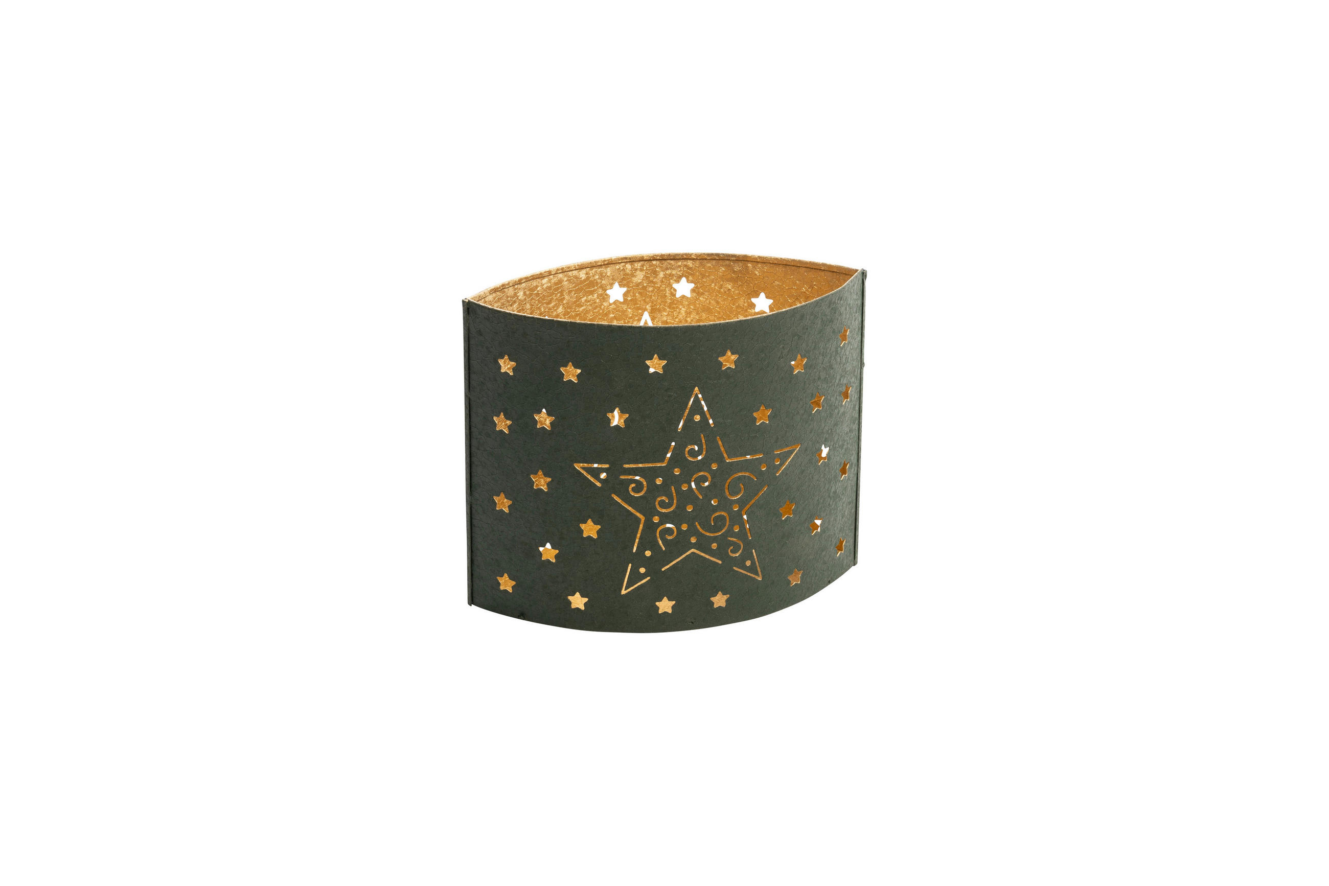 WINDLICHT - Goldfarben/Schwarz, LIFESTYLE, Metall (20/16/10cm)