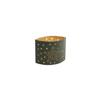 WINDLICHT - Goldfarben/Schwarz, LIFESTYLE, Metall (20/16/10cm)