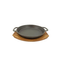 BRATPFANNE  - Schwarz/Naturfarben, Basics, Holz/Metall (36/30/1,5cm) - Homeware Profession.