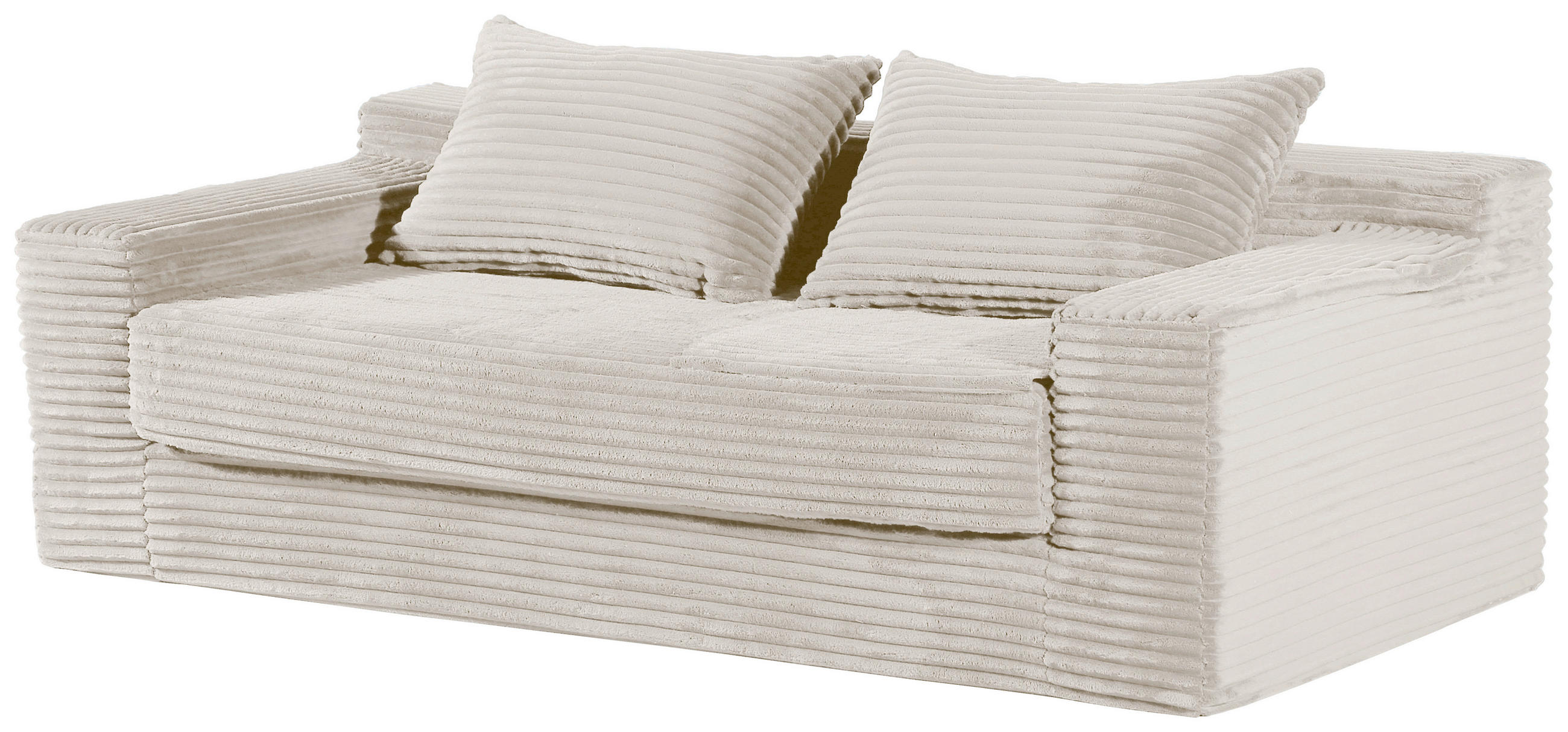 2-SITZER-SOFA in Cord Beige  - Beige, Design, Textil (203/60/100cm) - P & B