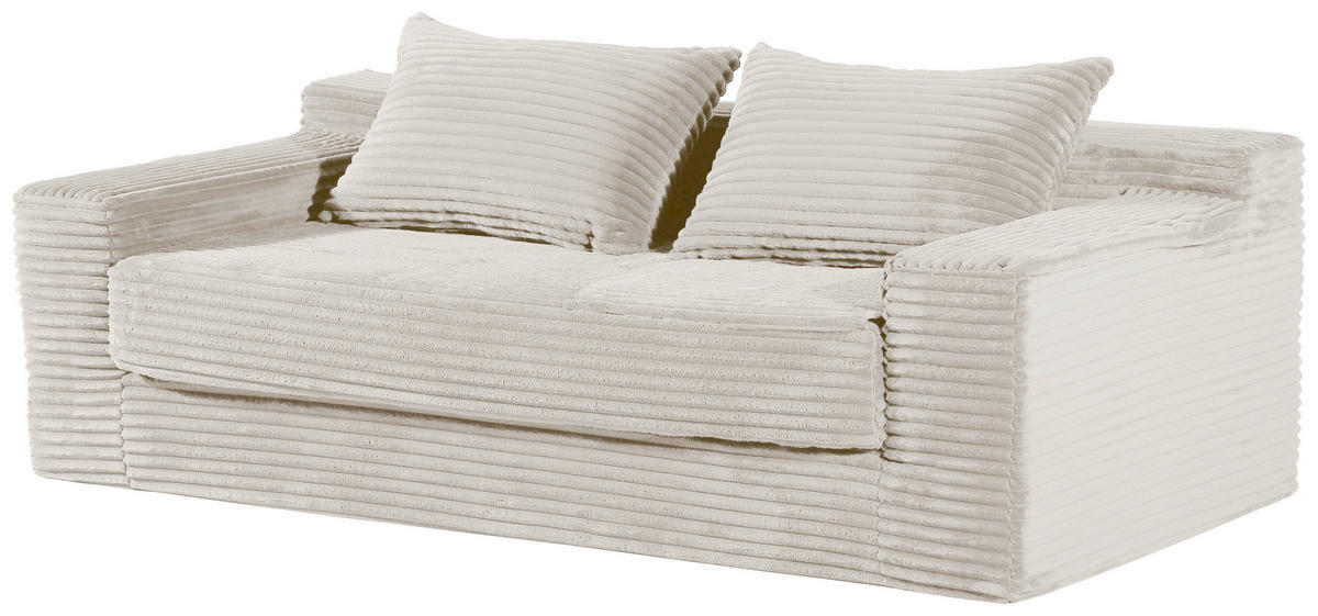 2-SITZER-SOFA in Cord Beige  - Beige, Design, Textil (203/60/100cm) - P & B
