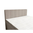 BOXSPRINGBETT 180/200 cm,  in Greige, gepolstertes Kopfteil, Bettkasten, Topper, Matratzen, H2 + H3 = mittel + fest  - Greige/Schwarz, KONVENTIONELL, Kunststoff/Textil (180/200cm) - Esposa