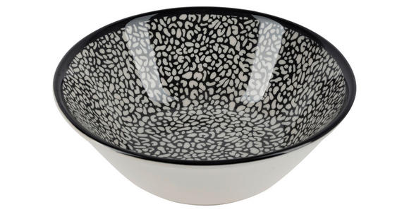 KOMBISERVICE Grau, Schwarz, Weiß 24-teilig 6 Personen  - Schwarz/Weiß, LIFESTYLE, Keramik - Novel