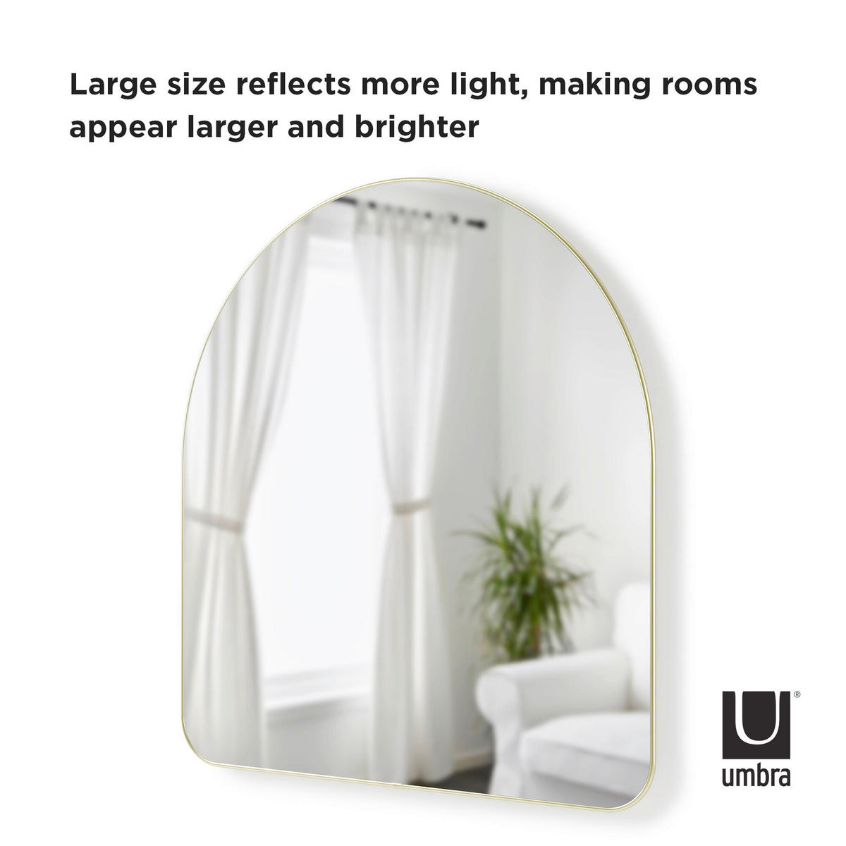 VÄGGSPEGEL 87/92/3 cm    - guldfärgad, Basics, metall/glas (87/92/3cm) - Umbra