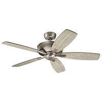 VENTILATOR STROPNI  srebrne boje, boje šampanjca   boje drva trešnje, boje oraha  Elstead KLF-Monarch  - srebrne boje/boje drva trešnje, Basics, metal/drvo (132/34cm)
