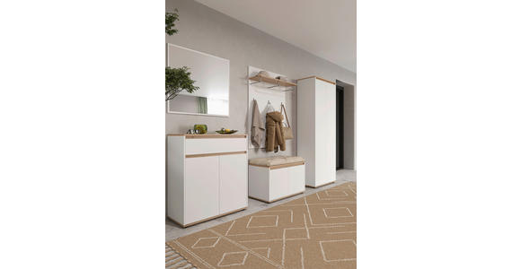 WANDSPIEGEL 83,4/76,4/1,9 cm    in rechteckig  - Weiß, MODERN, Glas/Holzwerkstoff (83,4/76,4/1,9cm) - Carryhome