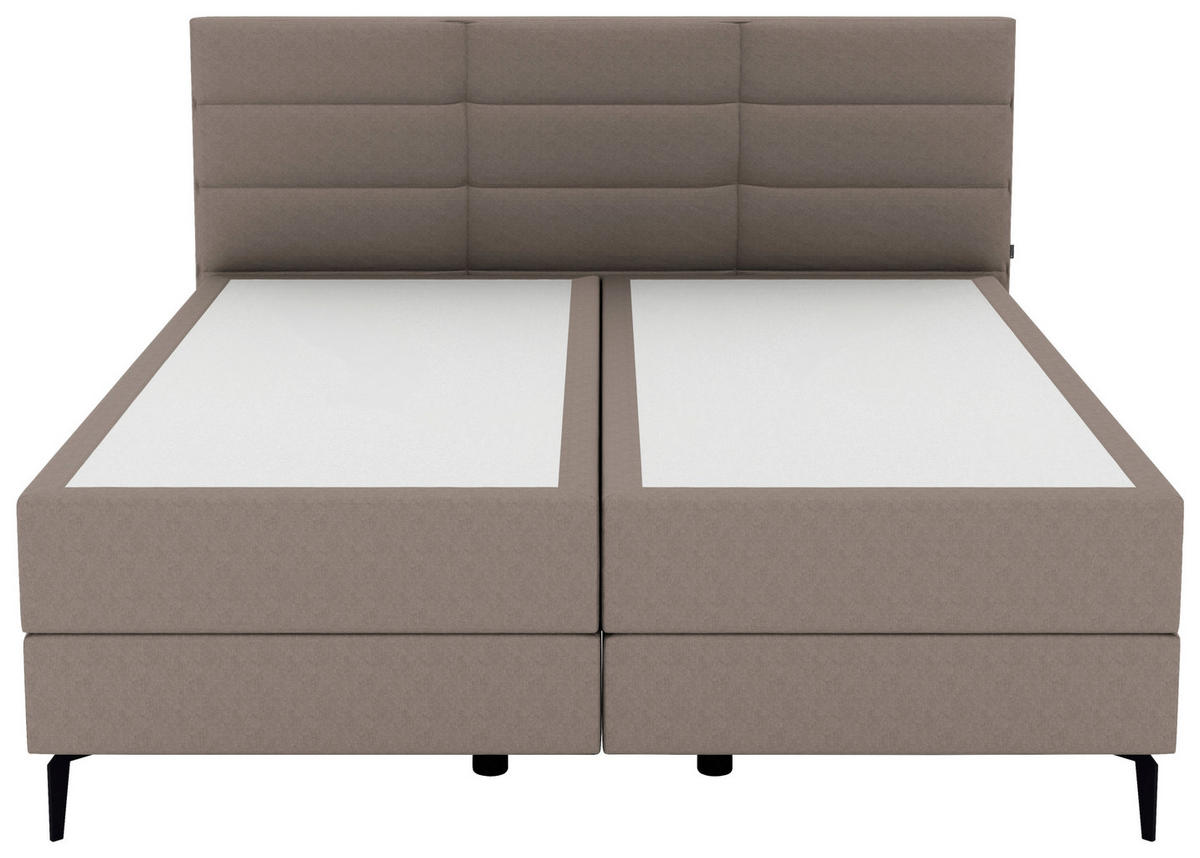 BOXSPRINGBETT 180/200 cm  in Hellbraun  - Hellbraun/Schwarz, KONVENTIONELL, Holzwerkstoff/Kunststoff (180/200cm) - Musterring