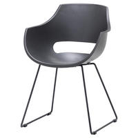 ARMLEHNSTUHL     - Schwarz/Grau, Design, Kunststoff/Metall (57/80/58cm) - Livetastic