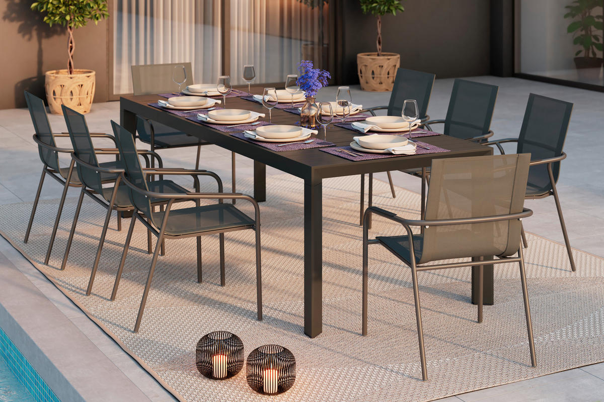 GARTENSTUHL Eisen Grau  - Grau, MODERN, Textil/Metall (60/87/63.5cm) - Ambia Garden