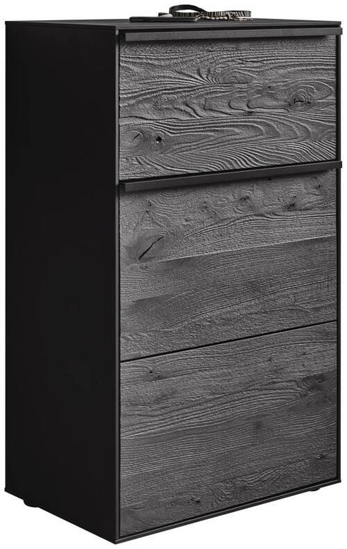 CIPŐSSZEKRÉNY 60/98/39 cm  - fekete/antracit, Design, fém/fa (60/98/39cm) - Johann Jakob