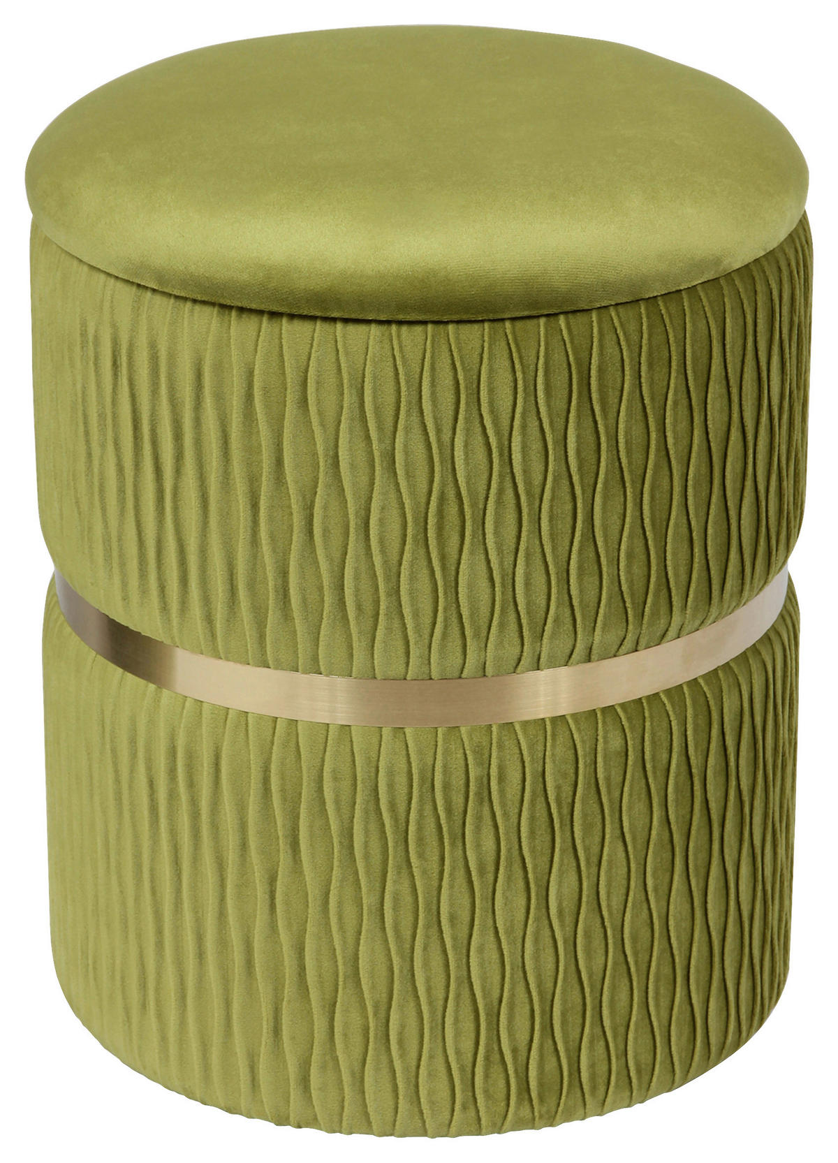 SADA TABURETŮ,  - zelená/barvy zlata, Konvenční, kov/textil (31,5+36cm) - MID.YOU