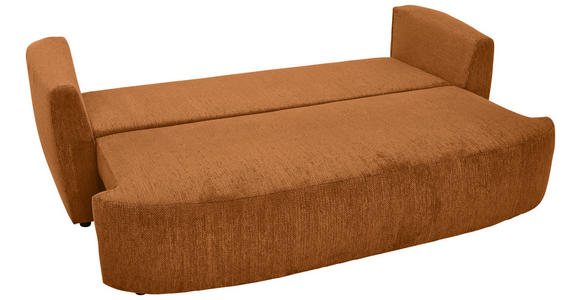 SCHLAFSOFA Chenille Rostfarben - Rostfarben/Schwarz, KONVENTIONELL, Kunststoff/Textil (238/74/107cm) - Carryhome