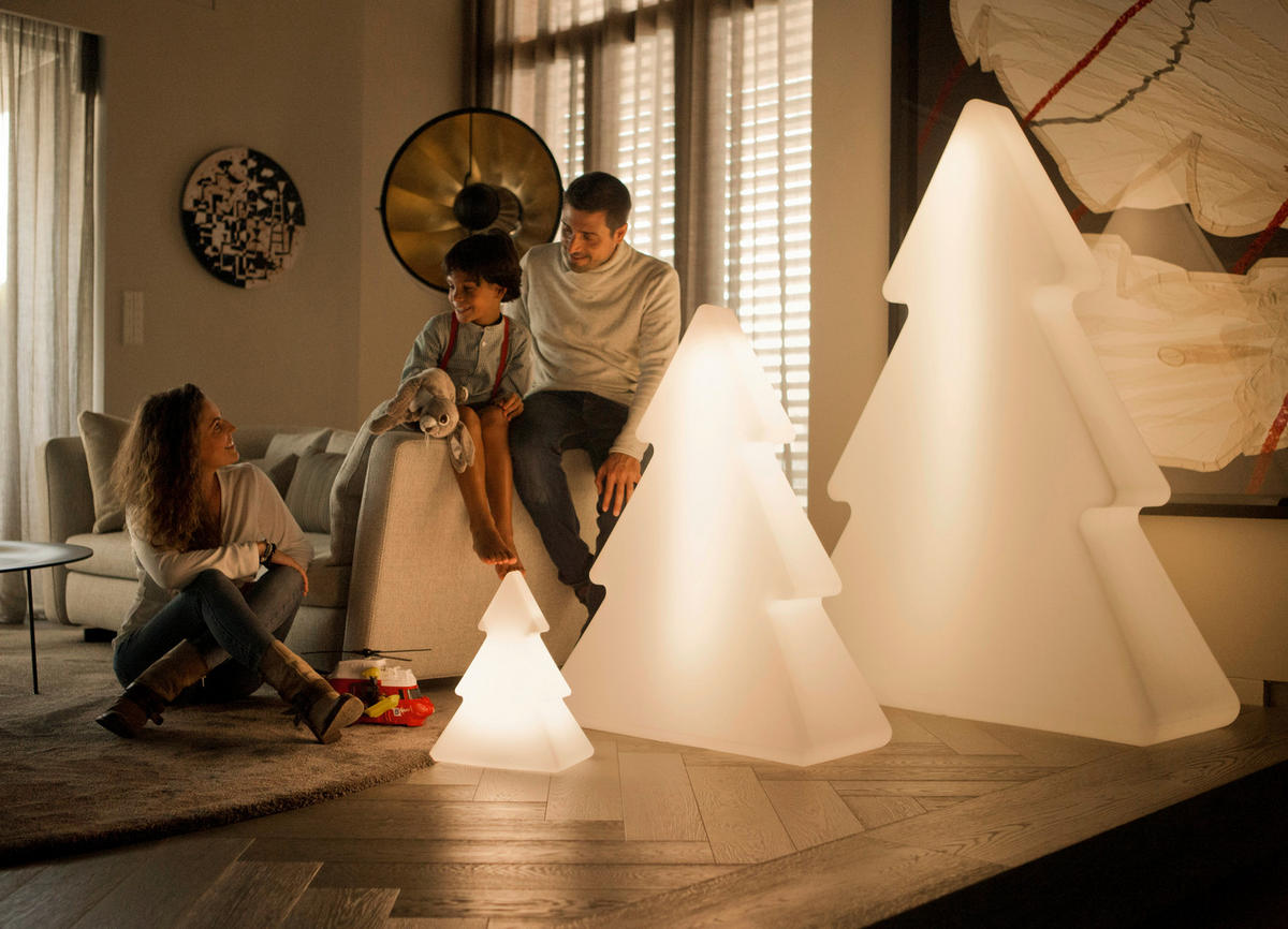 LED-DEKOLEUCHTE PINUS 78,5/35/100 cm   - Transparent, Basics, Kunststoff (78,5/35/100cm) - Newgarden