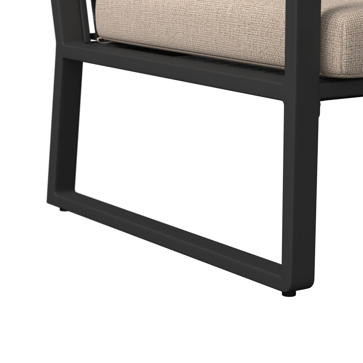 LOUNGEGARNITUR Akazie massiv Stahl  - Dunkelgrau/Beige, MODERN, Holz/Metall (206l) - Ambia Garden