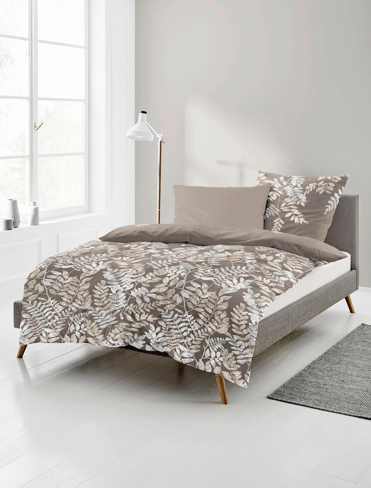 BETTWÄSCHE Biber 155/220 cm  - Braun, Design, Textil (155/220cm) - Bierbaum