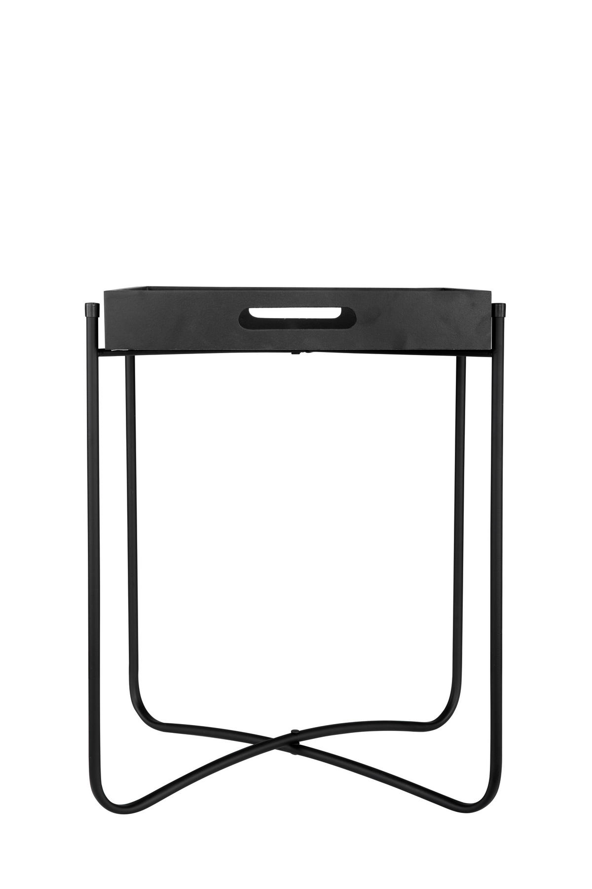 MIZICA, črna  - črna, Trend, kovina/leseni material (35/47/35,5cm) - Ambia Home