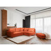 ECKSOFA inkl. Hocker Ariella in Cord Rostfarben  231/161 cm  - Rostfarben/Naturfarben, Design, Holz/Textil (231/161cm) - Livetastic