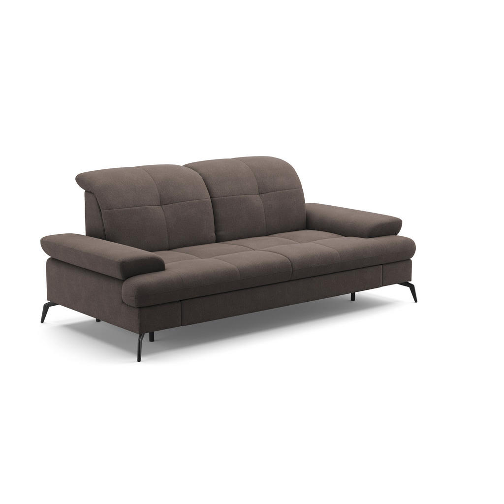 Thumbnail - Sit & More 3-Sitzer-Sofa, Graphit, Textil, 212x90x122 cm, Goldenes M, Oeko-Tex® Standard 100, Made in Europe, DGM-Klimap...