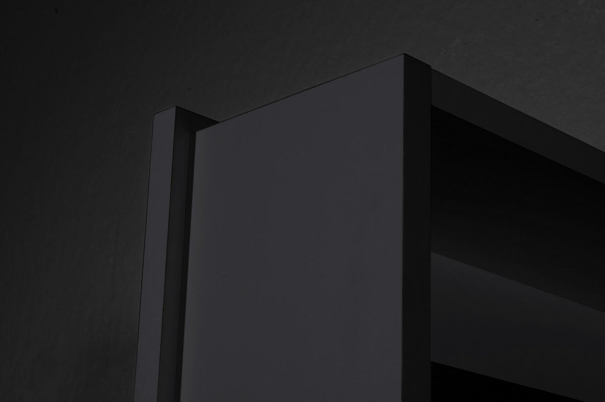 SCHUHSCHRANK GW-1189  in 50/195/18 cm  - Anthrazit, Design, Glas/Holzwerkstoff (50/195/18cm) - Xora