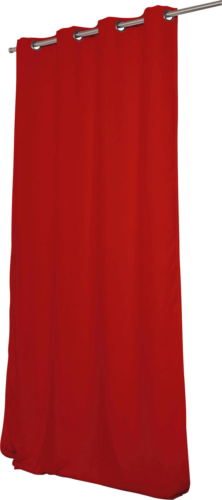 WÄRMESCHUTZVORHANG Verdunkelung 145/260 cm   - Rot, Design, Textil (145/260cm)