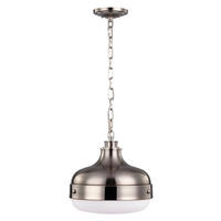 HÄNGELEUCHTE 33/48.3 cm  - Edelstahlfarben/Nickelfarben, KONVENTIONELL, Glas/Metall (33/48.3cm) - Elstead Lighting