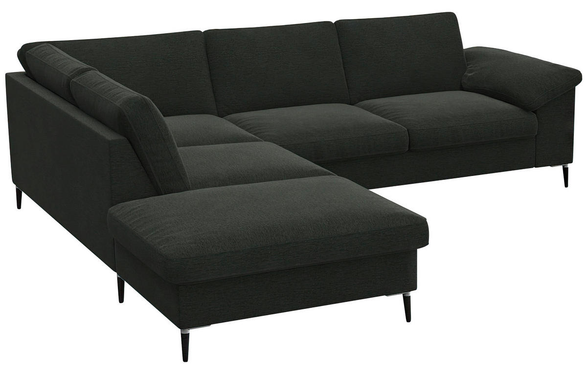 Freisteller von Livetastic ECKSOFA Waldgrün Chenille, Webstoff, Flachgewebe.