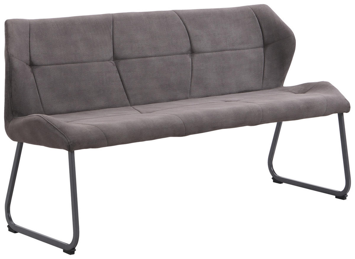 LAVICA, sivá - sivá, Modern, kov/textil (160/86/63cm) - MID.YOU