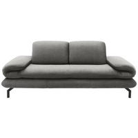 2,5-SITZER Webstoff Grau  - Schwarz/Grau, Design, Textil/Metall (224/83/98cm) - LOOKS by W.Joop