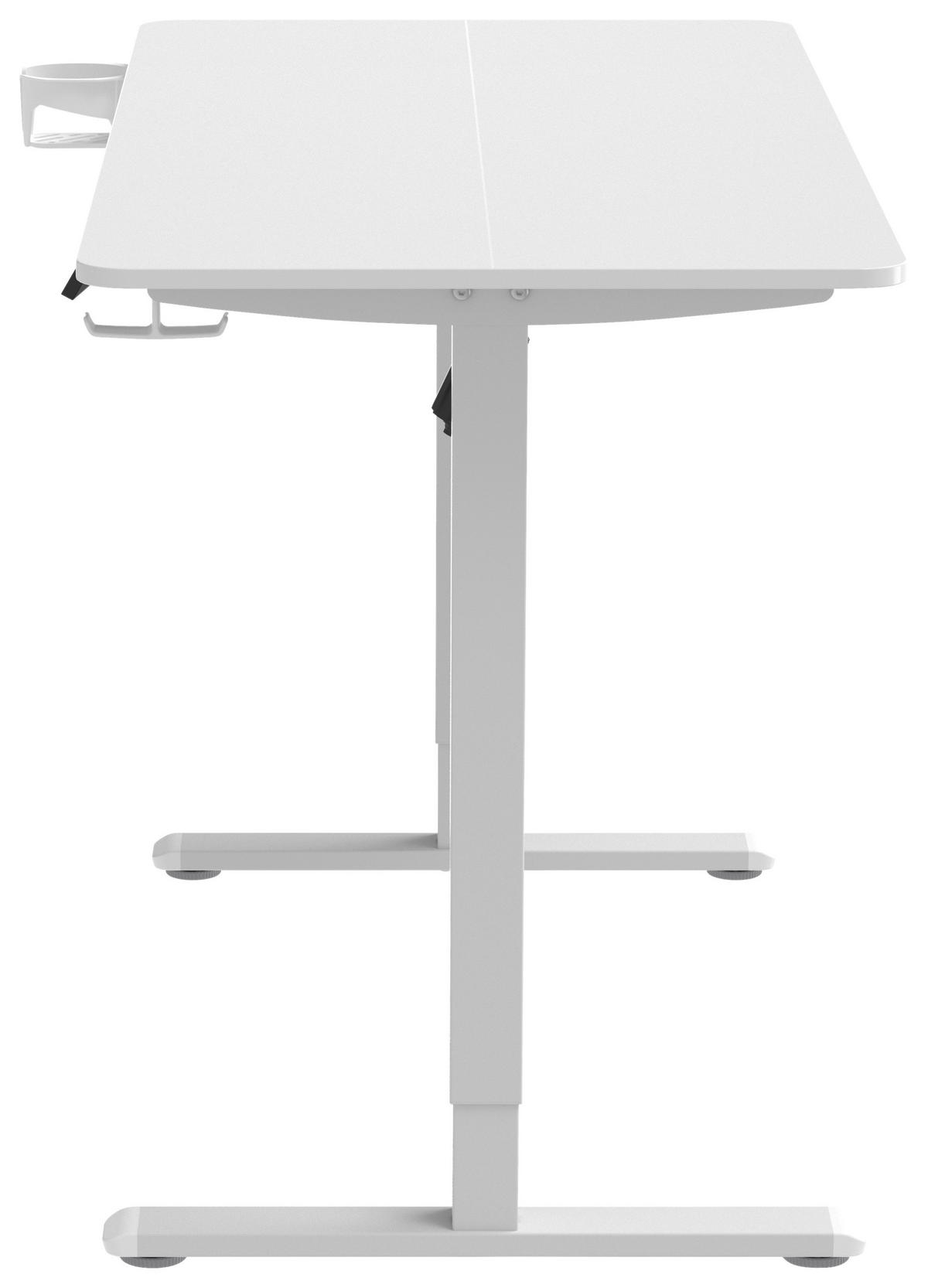 SCHREIBTISCH 120/60/70-115 cm Weiß elektrisch höhenverstellbar  - Weiß, MODERN, Holzwerkstoff/Kunststoff (120/60/70-115cm) - Livetastic